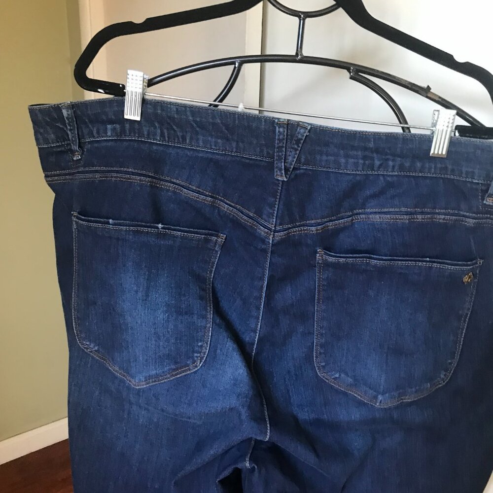 DEMOCRACY WOMEN JEANS SIZE 24W NWT STRETCH RAW HEM BOOT CUT AB SOLUTION - Picture 2 of 7